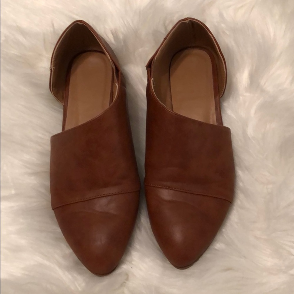 Cognac Ankle Cut Out Boots